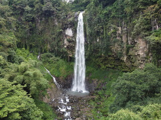waterfall in the mountains