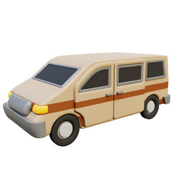 3D Van Car Illustration