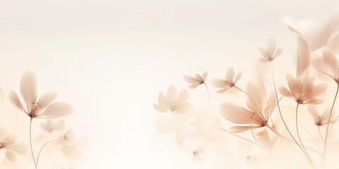 abstract gentle light beige background with a faint, abstract floral motif.