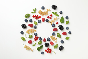 Naklejka na ściany i meble Tasty and delicious summer food, berries, healthy food concept