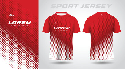 red t-shirt sport jersey design