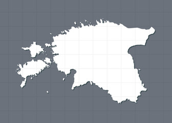 Vector map Estonia template Europe country on grid