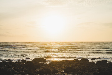 Fototapeta premium Pictures of sunset on the sea at the beautiful island