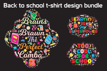 Back to school t shirt design bundle