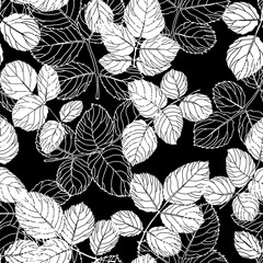 Botany leaves and foliage seamless pattern vector