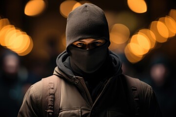 Masked Criminal - Thief - AI Generated - obrazy, fototapety, plakaty