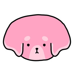 Cute Pink Dog Cartoon illustration Cute Dog Dog Sticker Cute Element Cute Sticker