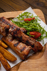 Delicious meat dish in a restaurant 