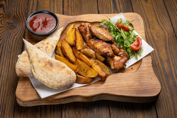 Delicious meat dish in a restaurant 