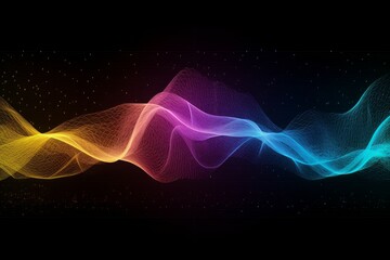 Fototapeta premium Light colorful wave. Generate Ai
