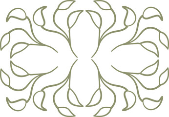 natural floral doodle ornament