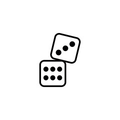 Dice icon design with white background stock illustration
