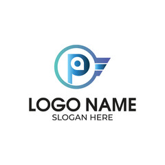 P and location logo design