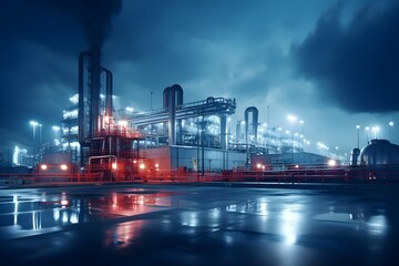 Obraz premium a hydrogen extraction plant, representing the industrial production of hydrogen for use in various applications.