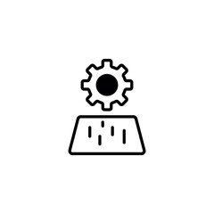 Platforming icon design with white background stock illustration