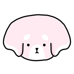 Cute Pink Dog Cartoon illustration Cute Dog Dog Sticker Cute Element Cute Sticker