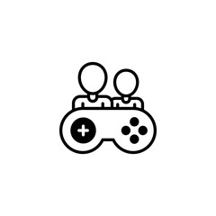 Multiplayer Game icon design with white background stock illustration