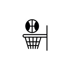 Basket Ball icon design with white background stock illustration