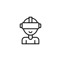 VR icon design with white background stock illustration