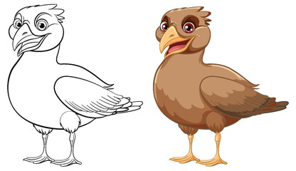 Bird Standing and Smiling