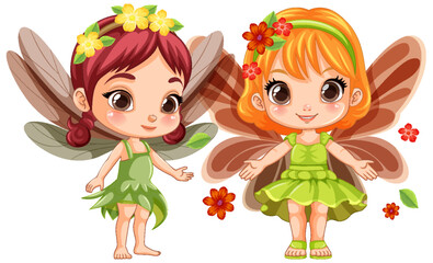 Cute fantasy fairy cartoon character