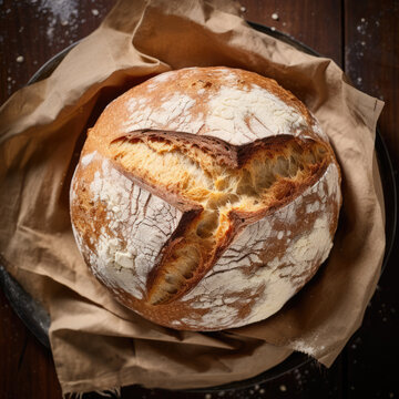 Brot Draufsicht close up