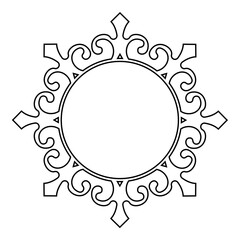 Traditional Medieval Frame Pattern Illustration.