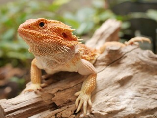 Cute Red Orange Bearded Dragon