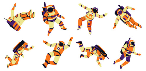 Cosmonaut in suit, spacesuit on astronaut vector © Sonulkaster