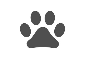Cat paw silhouette. Vector illustration