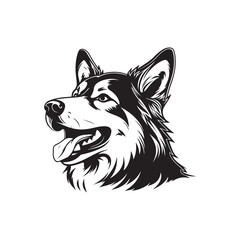 Minimal dog logo design