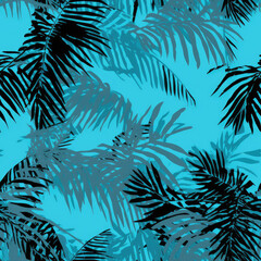 Palms floral tropical leaves exotic repeat pattern
