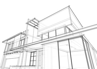 house building sketch architecture 3d 