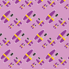 Pink Cosmetic Seamless Pattern Background