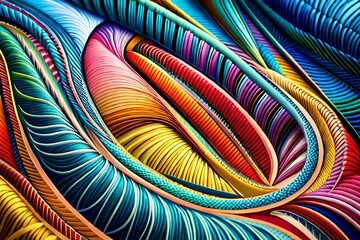 close up of colorful straws