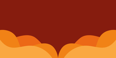 orange abstract wave background with empty space