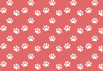 Pattern with cat paw. Background