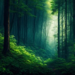 Fototapeta premium beautiful deep forest view background