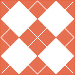 White Diamond Pattern Coral Background