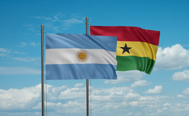 Ghana and Argentina flag