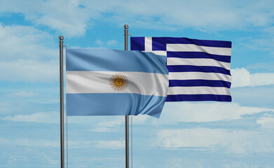 Greece and Argentina flag