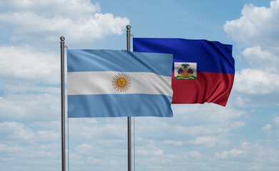Haiti and Argentina flag