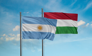Hungary and Argentina flag