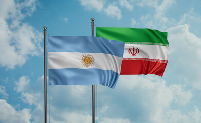 Iran and Argentina flag