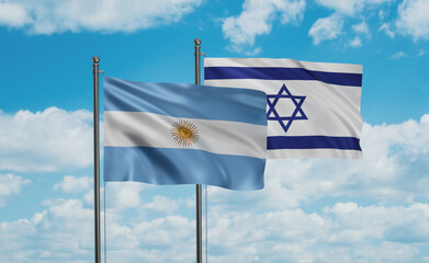 Israel and Argentina flag