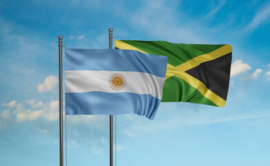 Jamaica and Argentina flag