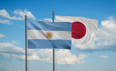 Japan and Argentina flag