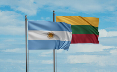 Lithuania and Argentina flag