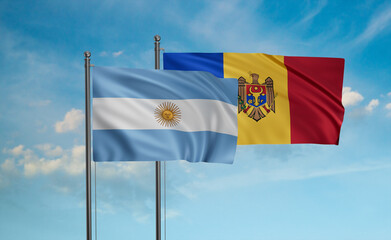 Moldova and Argentina flag