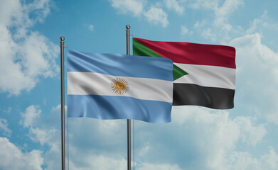 Sudan and Argentina flag